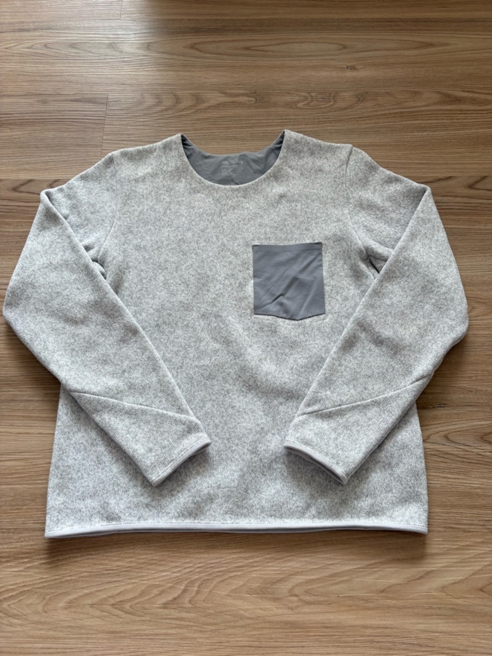 Arc'teryx Women's Light Gray Crewneck with Knit Trim